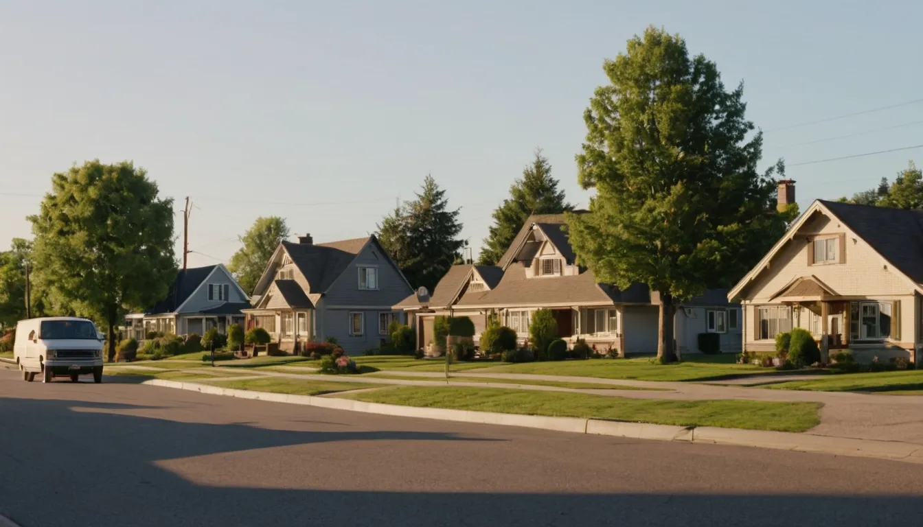 A neighborhood of frame houses and ranch homes in the St. Paul area